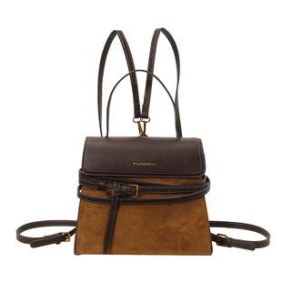 2025新款撞色麂皮手提包女高级感百搭轻奢单肩斜挎包双肩包凯莉包