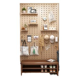 洞洞板雪具收纳置物架滑雪板墙上运动设备展示架雪橇板工具放置架