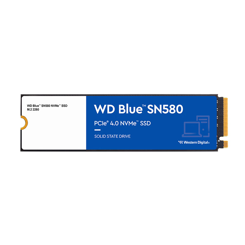 WD西部数据SN580固态硬盘500G 1T 2T笔记本ssd M2台式电脑pcie3.0