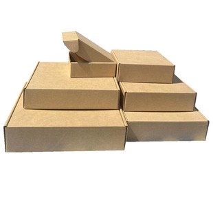 正方形飞机盒零售 特硬瓦楞三层牛皮盒快递盒包装盒电商纸箱空白