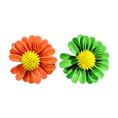 彩色雏菊耳钉女小巧花朵高级感