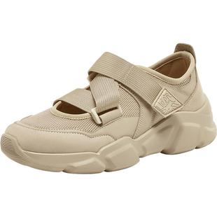 徐若晗同款SKAP小奶冻圣伽步女鞋2026春夏新款厚底凉鞋运动玛丽珍