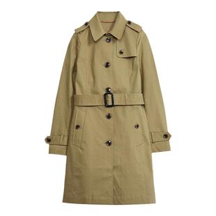 伦敦雾秋季新款女士单排扣风衣款外套翻领中长款收腰合身商务上衣