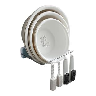 ecoco脸盆架壁挂卫生间浴室盆子收纳厕所洗手间免打孔洗脸盆架子