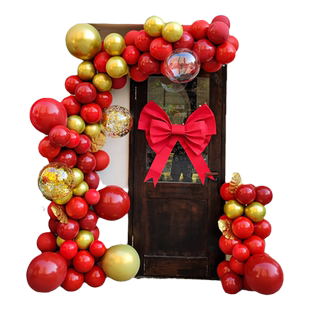 开业气球链马年立柱装饰服装店美容院商场门口场景布置拱门背景墙