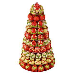 寿桃馒头生日老人祝寿饽饽馍馍福禄寿多层中式生日蛋糕大寿包