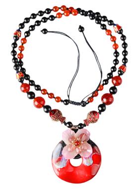 七彩蝶度陶瓷玛瑙圆珠女手作原创