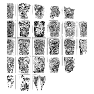 满背草本纹身贴防水持久大图男女仿真刺青果汁不反光龙锦鲤赵子龙