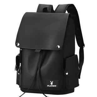 花花公子双肩包男士背包潮流旅行电脑背包百搭初中高中大学生书包