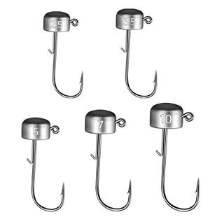 路亚内德铅头钩鳜鱼专用防挂底微物小克重加强大钩门翘嘴假饵软饵