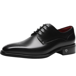 【红底鞋】报喜鸟男鞋春秋款商务正装皮鞋英伦增高新郎婚鞋