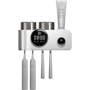 HUIYE牙刷消毒器杀菌烘干漱口杯浴室牙膏置物架壁挂家庭双人高端