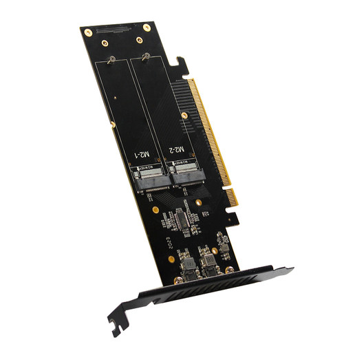 JEYI佳翼m2硬盘阵列卡四盘位pcie4.0转nvme拓展卡22110转接卡拆分