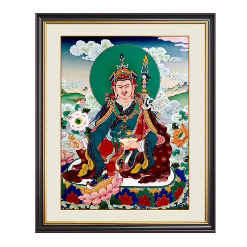莲花生大士钻石画唐卡藏传佛像