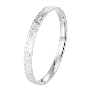 水贝银饰官方旗舰店碎冰冰足银9999手镯实心银镯子七夕礼物送女友