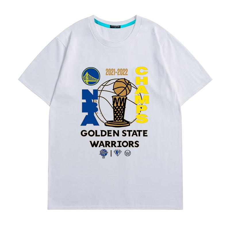 2022库里30号夺冠短袖纯棉季后赛t恤汤普森篮球训练衣服运动服夏