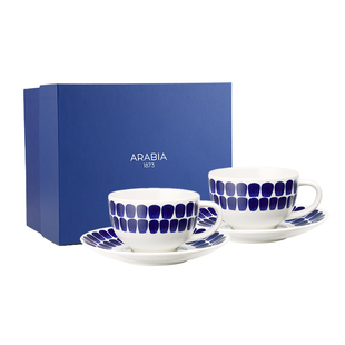 【结婚礼物】芬兰arabia奥碧雅24小时咖啡杯碟套装轻奢精致情侣