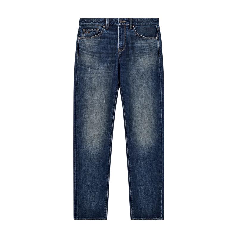 ARMANI EXCHANGE/阿玛尼秋冬新款男宽松低腰直筒水洗纯棉牛仔长裤 棉松实拍商品图