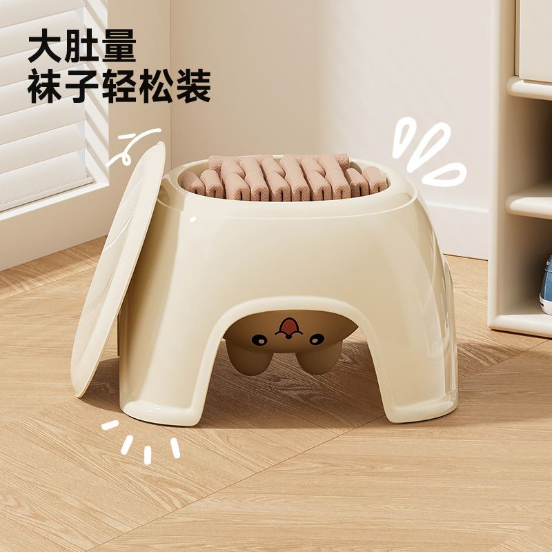 换鞋凳家用入户门创意高卧室值号换鞋塑料矮凳小储物颜收纳凳子大