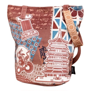 山西非遗古建文创礼物古建朔州应县木塔释迦塔时尚小众礼物水桶包