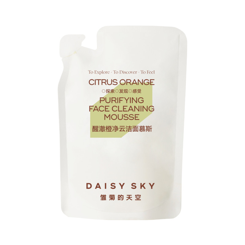 【双11现货】雏菊的天空醒澈橙净云洁面慕斯补充替换袋装150ml