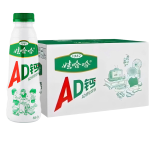 娃哈哈ad钙奶450ml*15瓶整箱酸奶饮料儿童乳酸奶营养早餐原味草莓