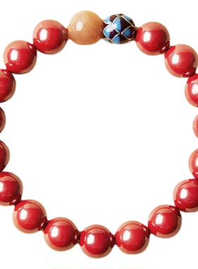 径山天然朱砂莲花手串本命年手链