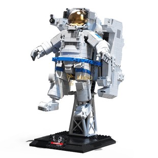 拼图拼搭太空人宇航员阿波罗飞船土星5号火箭登月舱拼装中国积木