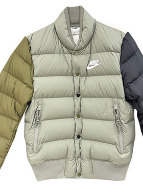 Nike/耐克官方正品新款男女浅灰军绿色保暖休闲羽绒服IB4499-053