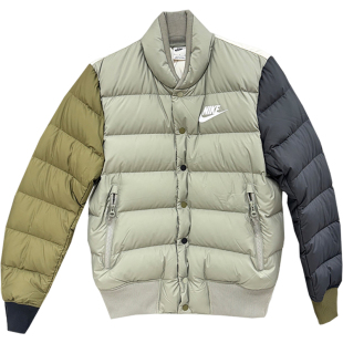 Nike/耐克官方新款男女浅灰军绿色保暖休闲羽绒服IB4499-053