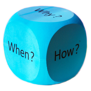 骰子教具英语疑问词儿童课堂色子玩具小学生早教教学大号创意红色