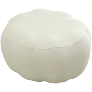 圆形脚踏套罩通用懒人蒲团坐墩榻榻米白盖布南瓜垫巾凳座沙发单人