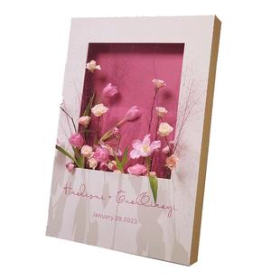 立体花艺迎宾牌立式水牌定制仿真花展示牌婚礼kt板宝宝满月生日宴