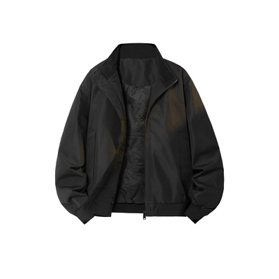 回力美式教练立领羽绒服男士冬季