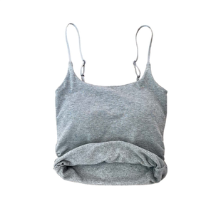 MissLolar秋冬保暖加绒加厚磨毛吊带背心女带胸垫内搭打底上衣冬