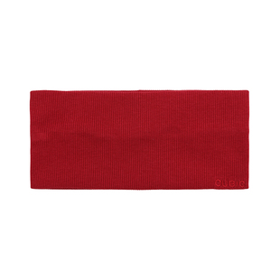 CUBIC 慵懒假日 高弹时髦运动感细螺纹棉感针织LOGO刺绣发带