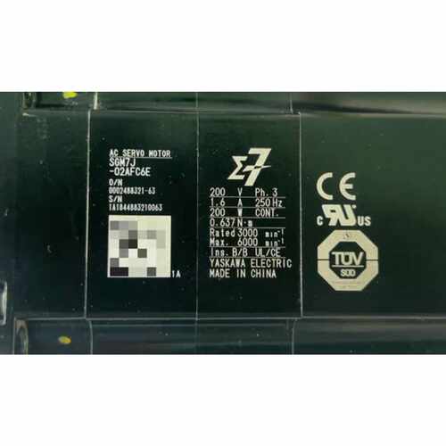 议价安川伺服电机SGM7J-02AFC6E 驱动SGD7S-2R8A00A002 全新二手