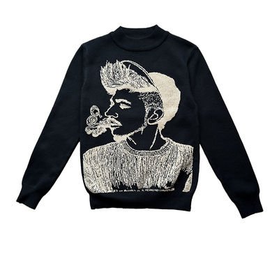 半高领毛衣男高级感提花内搭上衣