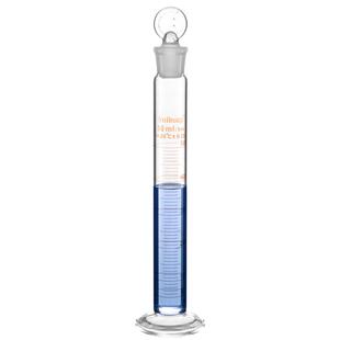 kuihuap葵花带盖具塞量筒A级耐高温量入式刻度5 10 25 50 100mL可过检量桶量器 计量精准 实验室玻璃仪器包邮