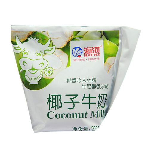 天津海河乳品椰子牛奶调制乳风味网红早餐花色牛奶220ml
