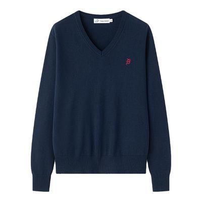 jk套头毛衣绀色针织衫纯棉