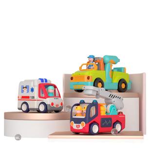 汇乐早教玩具车工具卡车救护车消防车宝宝仿真汽车玩具工程车模型