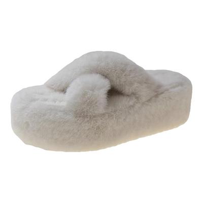 7cm厚底增高小个子秋冬棉拖鞋子