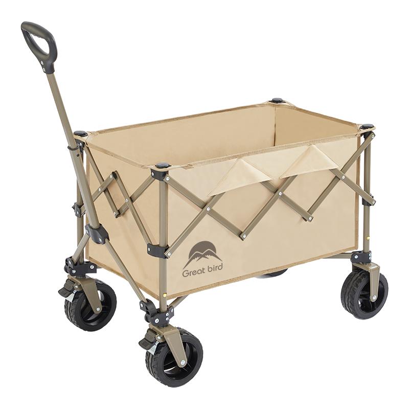 户外露营推车聚拢营地拖车折叠超大野营手拉车小推车野餐车桌板