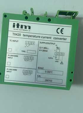 全新ITM TX420温度电流转换器，0-300C测量范围