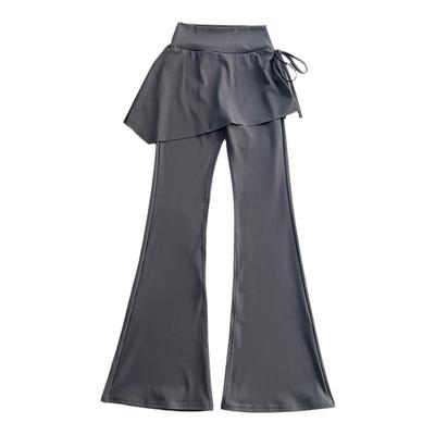 新款微喇叭瑜伽裤裙女假两件高腰显瘦收腹健身裤普拉提紧身运动裤