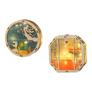 新年元宵灯笼新款手提发光diy材料包兔子灯笼纸质古风花灯装饰