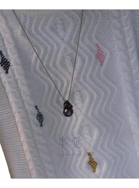 半觉无牙仔超可爱淡水特选超炫光珍珠纯银拉丝工艺吊坠礼物可开票