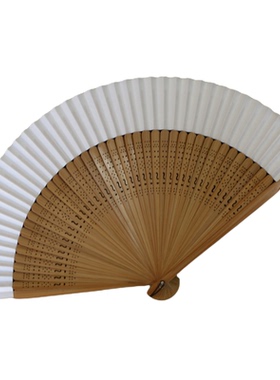 精品日式空白折叠女扇可书画