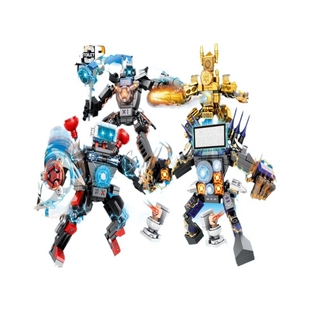 嘉鑫JX075马桶人泰坦电视人机甲益智拼装小颗粒男孩玩具积木礼品